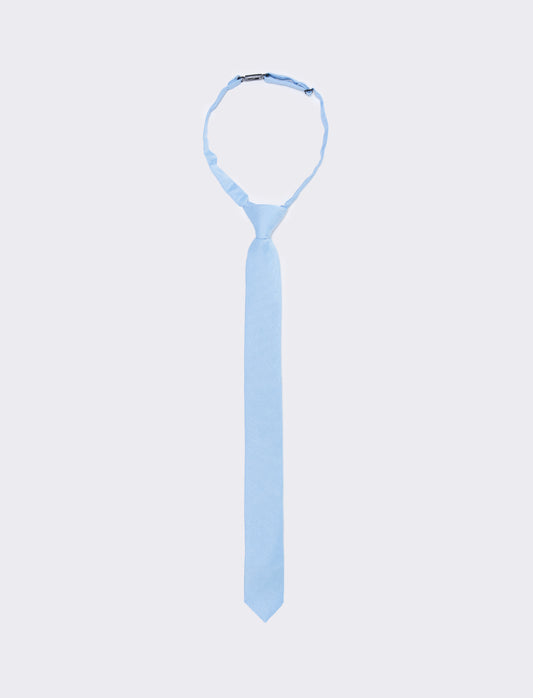 Cravatta nodo 4cm per bambini - Azzurro