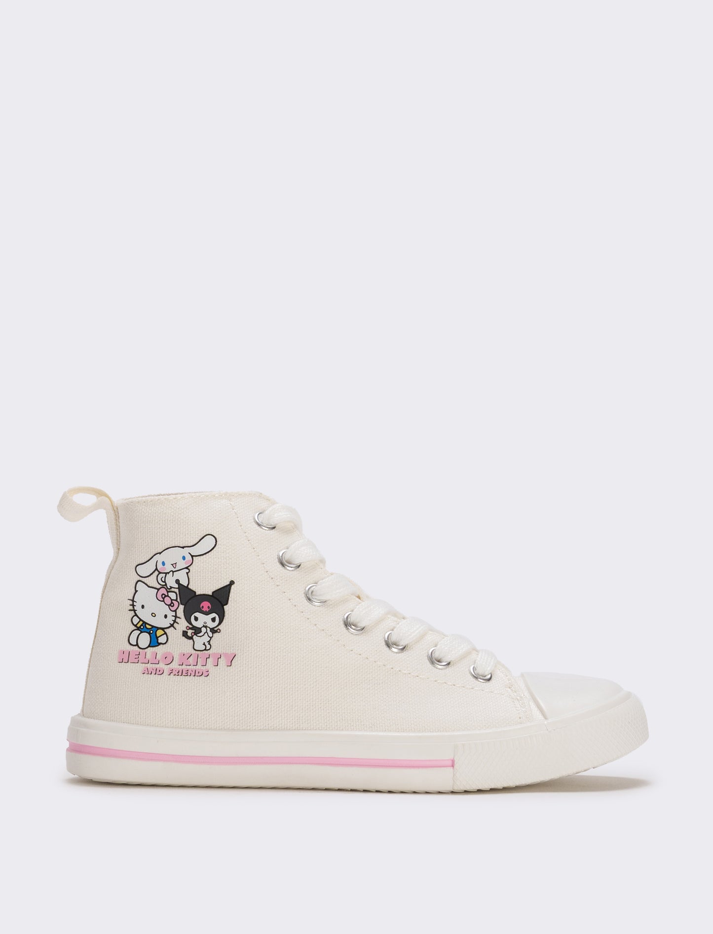 High Top Hello Kitty Sneakers for Girls - White