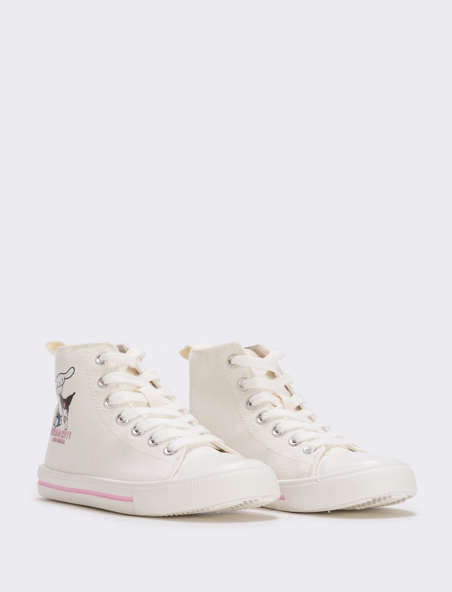 High Top Hello Kitty Sneakers for Girls - White