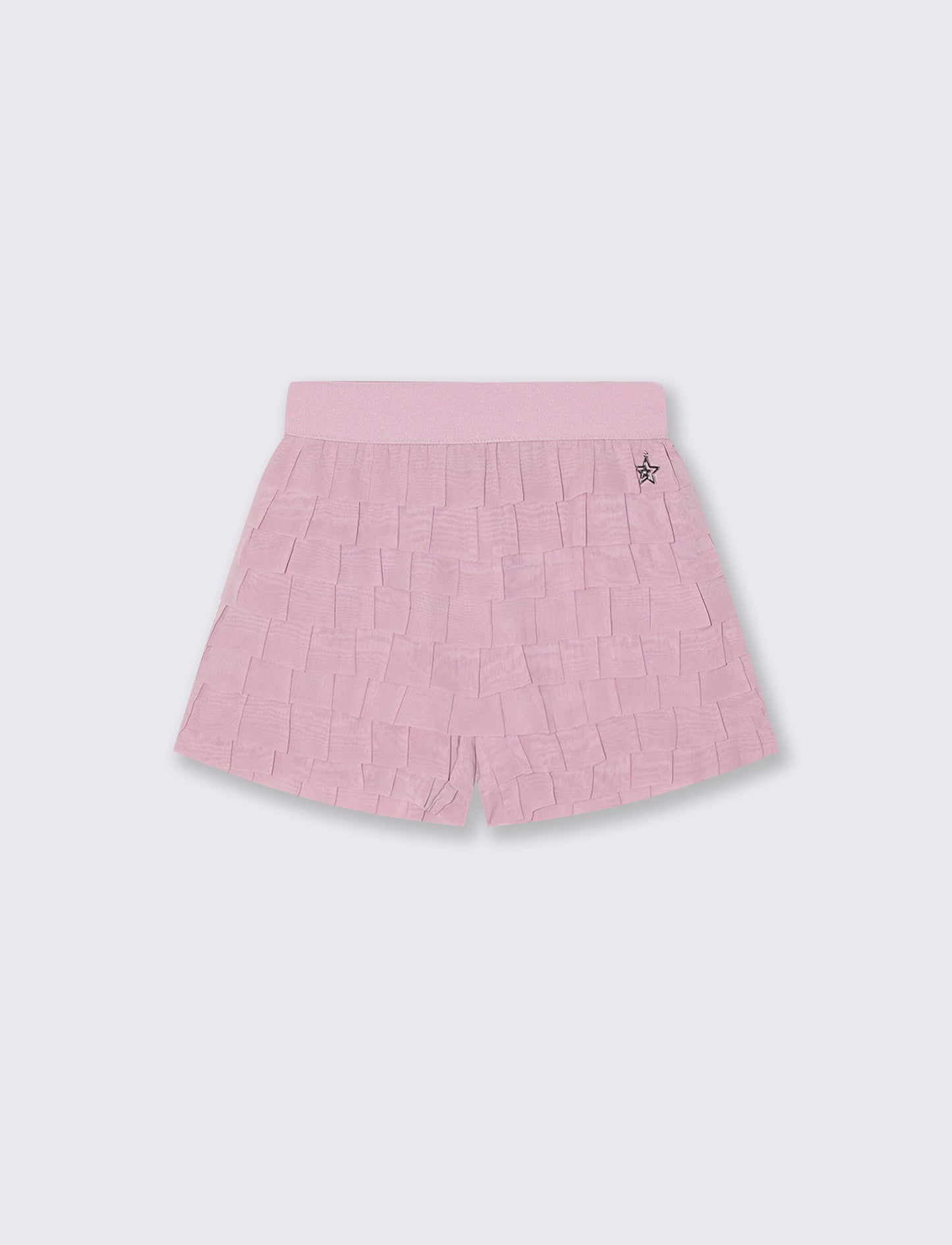 Georgette shorts with ruffles for girls - Pink