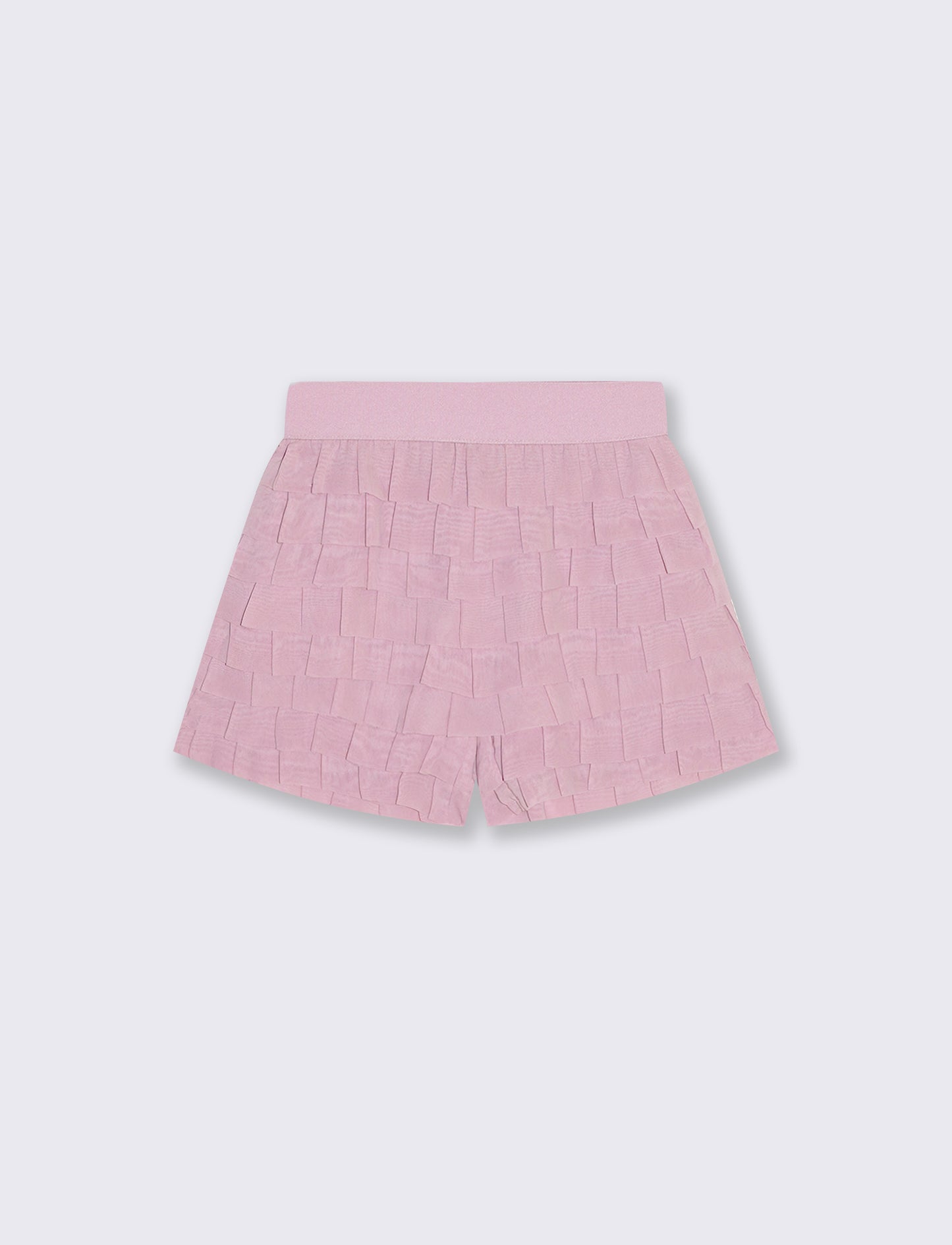 Georgette shorts with ruffles for girls - Pink