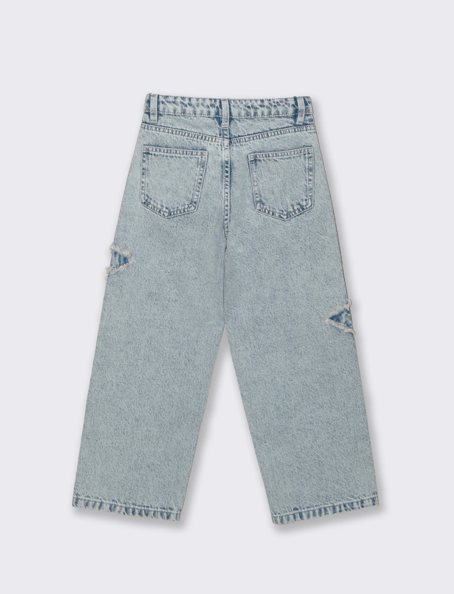 Wide-leg jeans with glamorous star patch - Blue