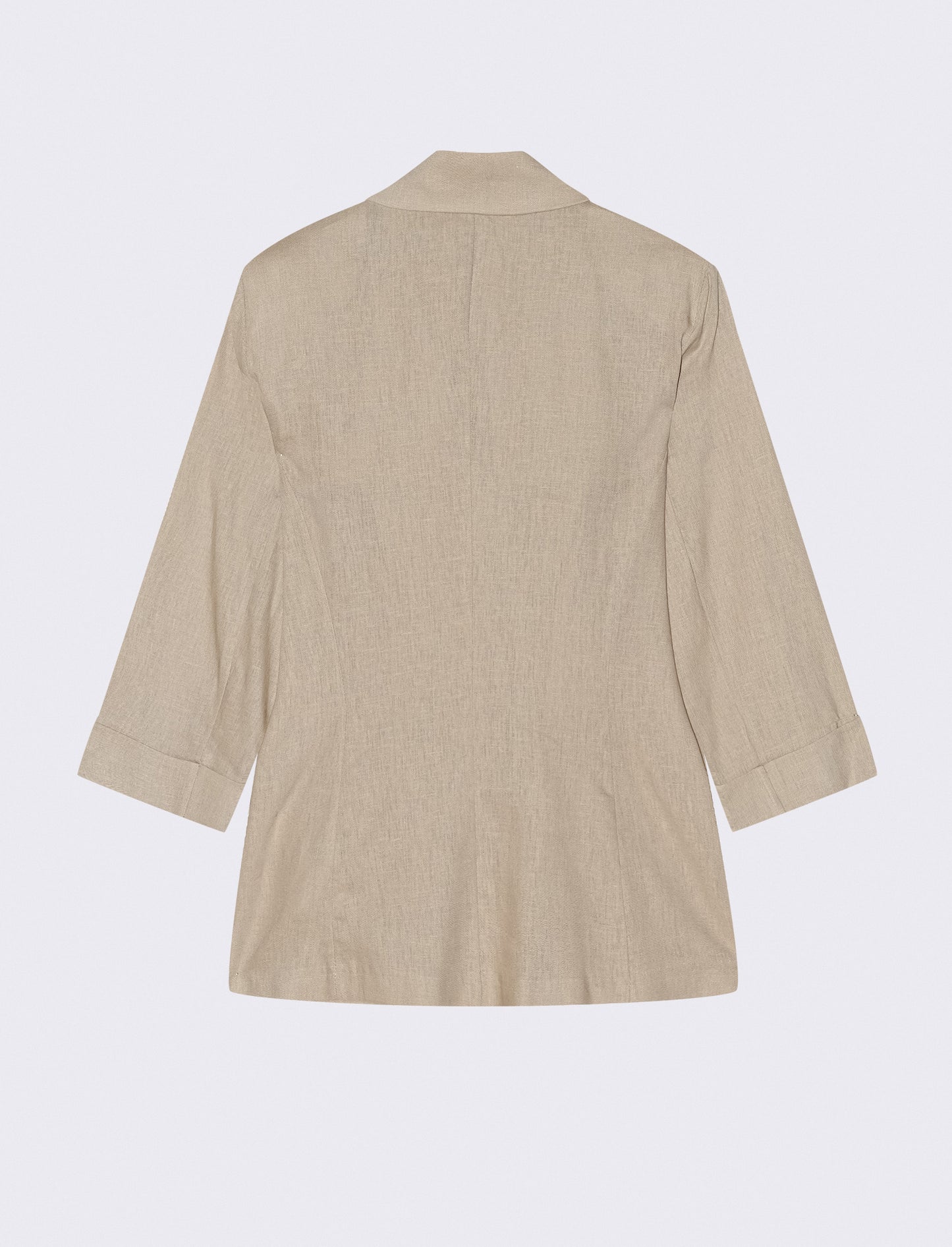 GIACCA CORTA IN LINO - Beige corda
