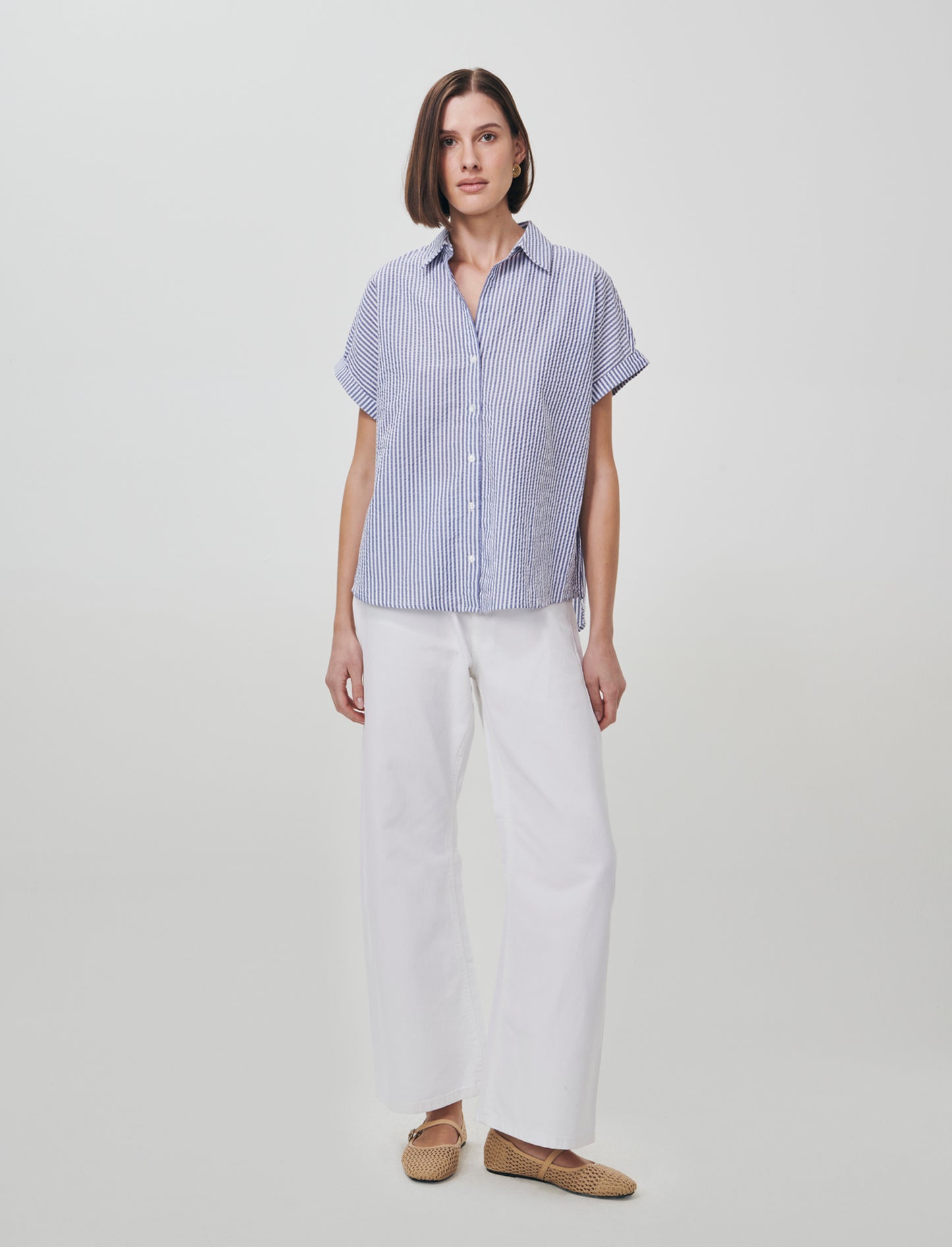 Camicia Mezza Manica Scollo a V - var 1