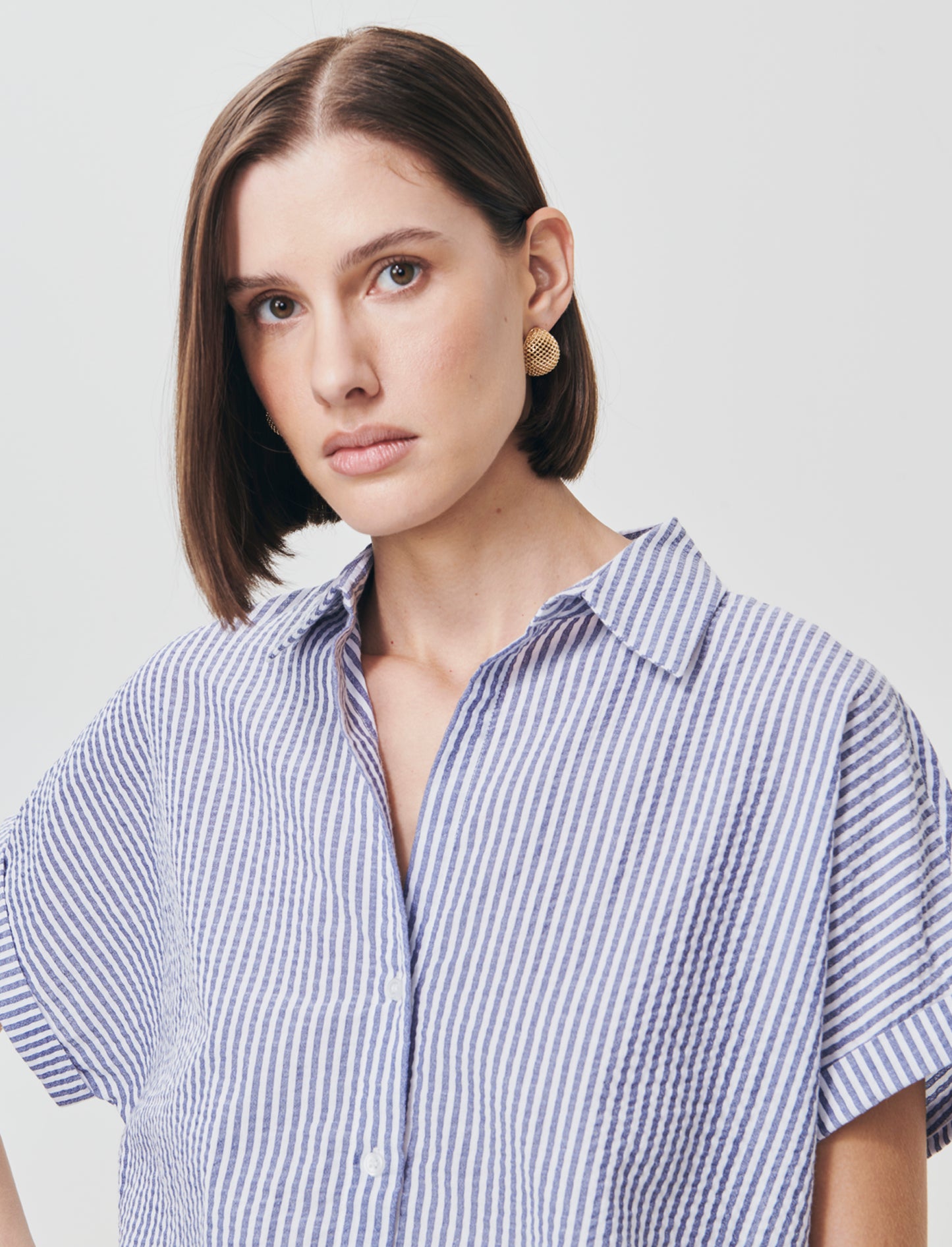 Camicia Mezza Manica Scollo a V - var 1