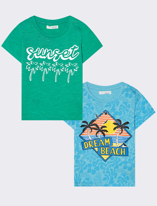 Bipack T-shirt: stile e fantasia quotidiana - Verde