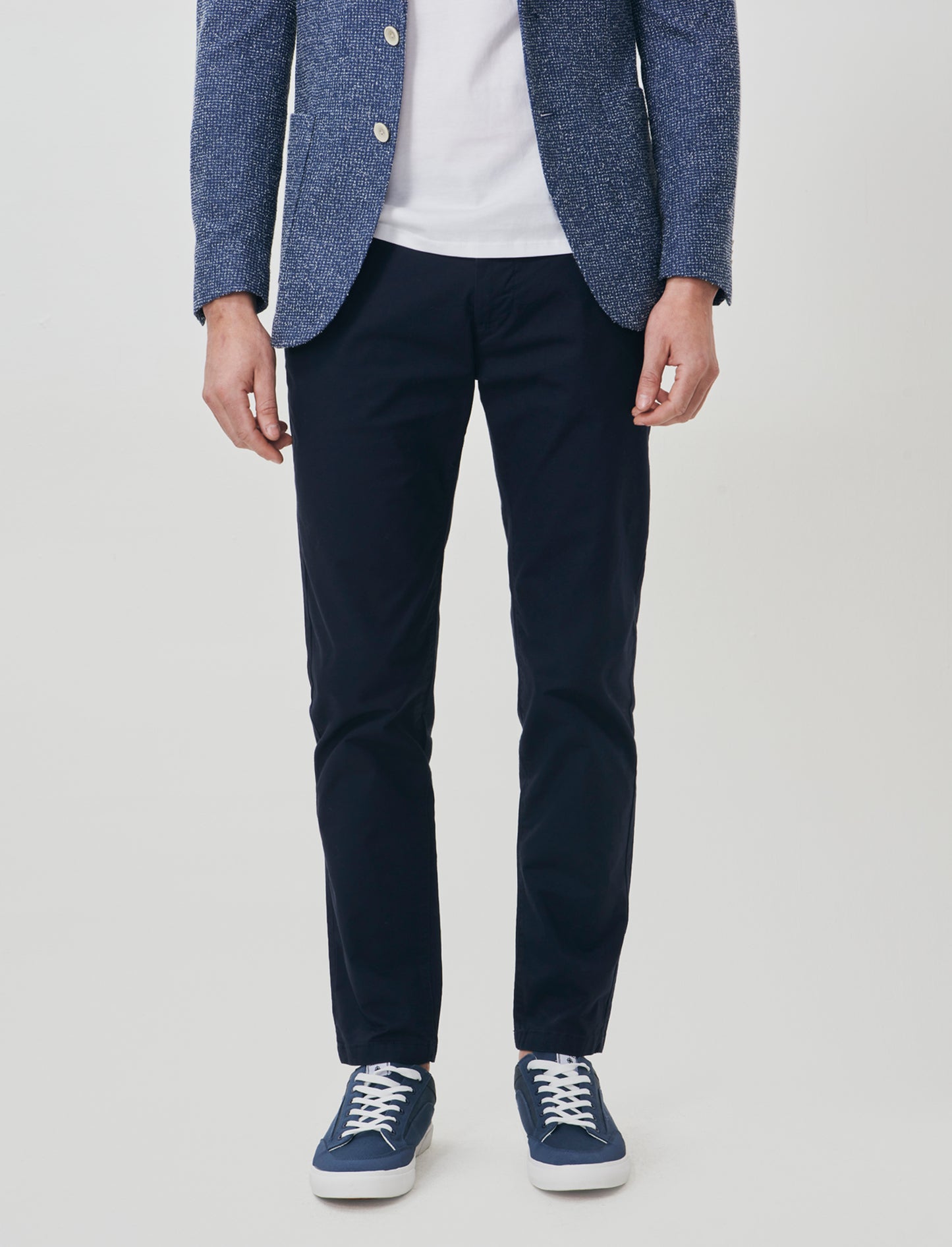 Pantaloni Chino Slim Fit in Cotone Stretch - Blu