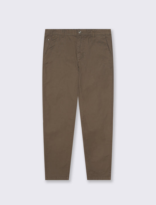 Slim Fit Stretch Cotton Chino Pants - Grey
