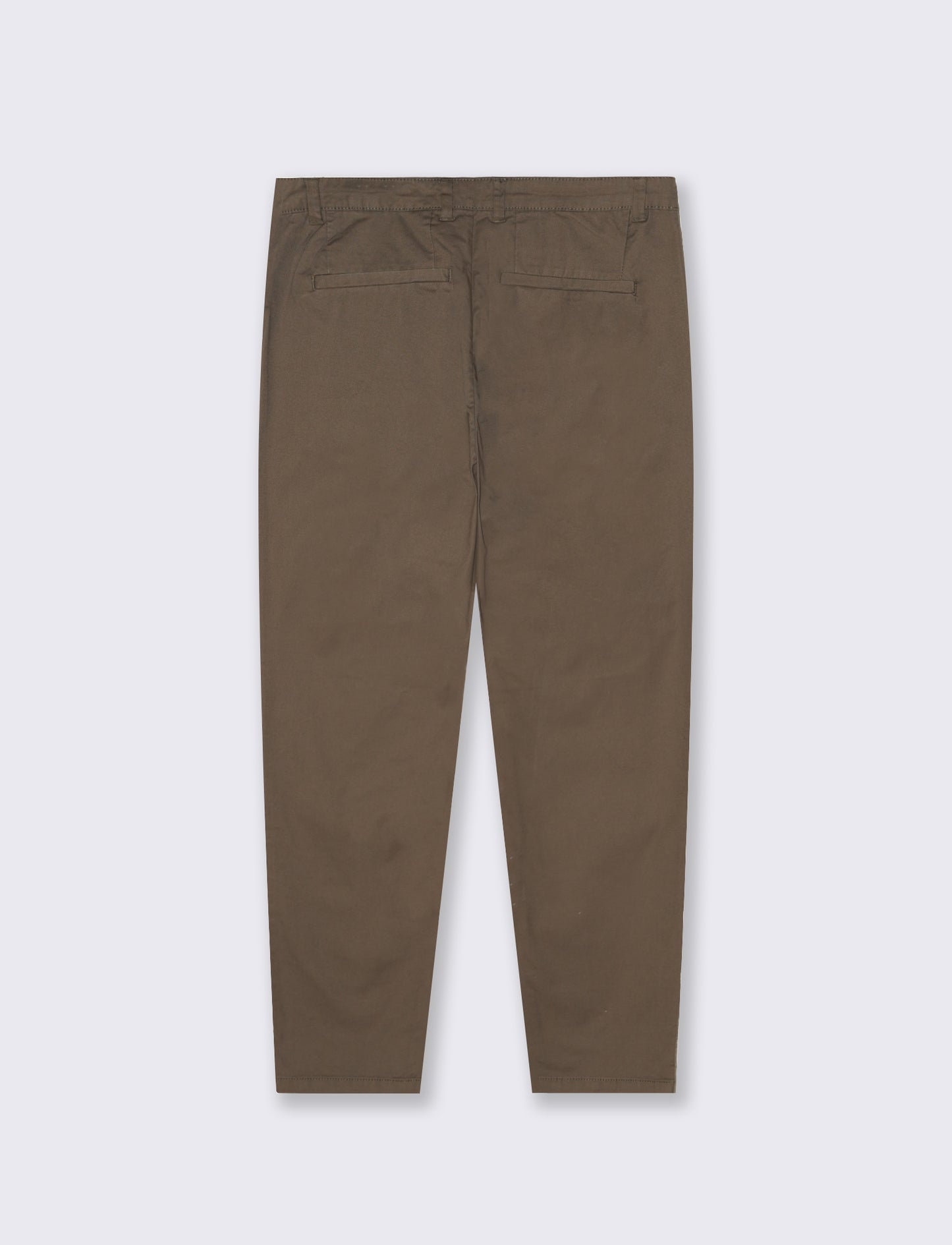 Pantaloni Chino Slim Fit in Cotone Stretch - Grigio fango
