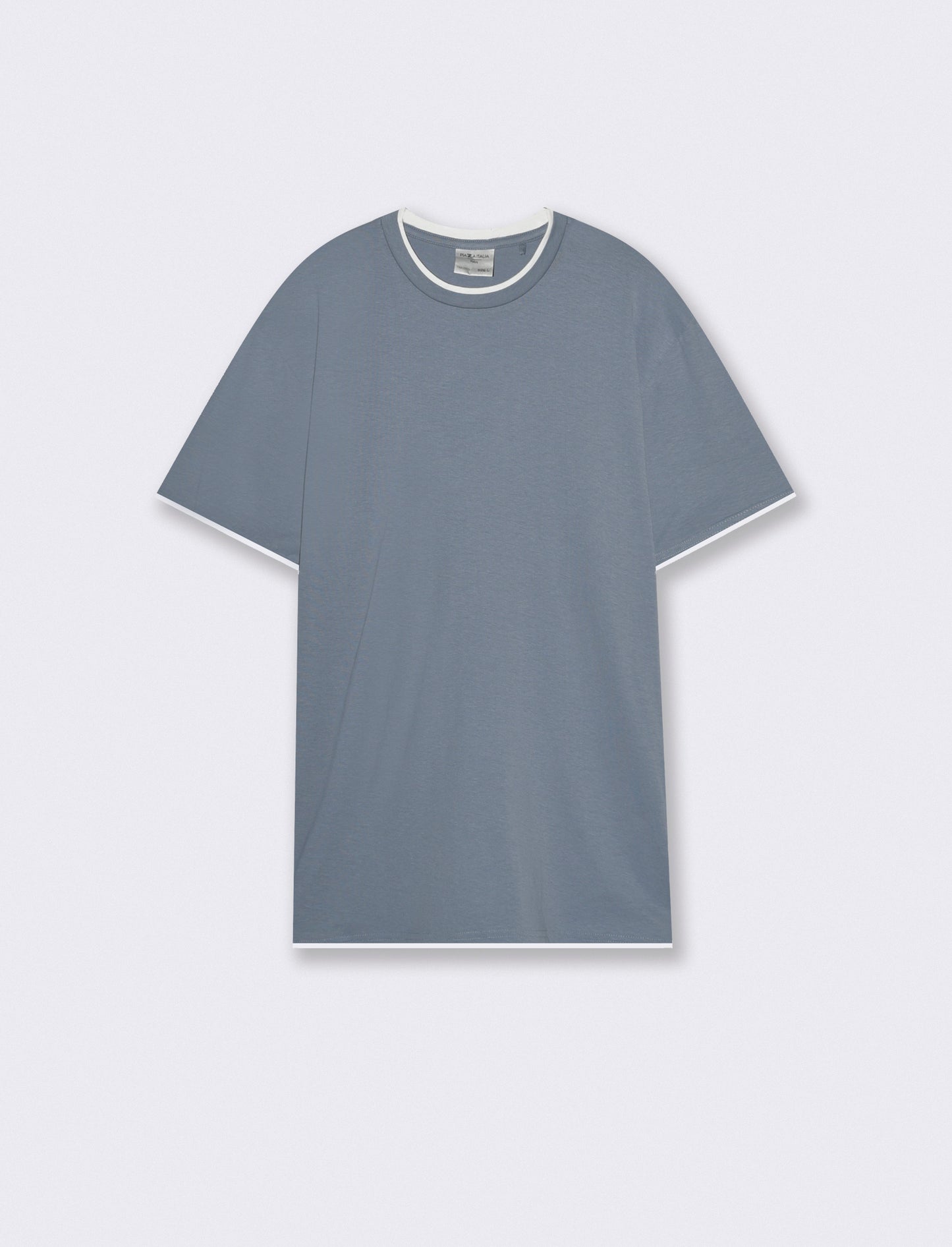 T-shirt cotone con orli a contrasto - CARTA DA ZUCCHERO