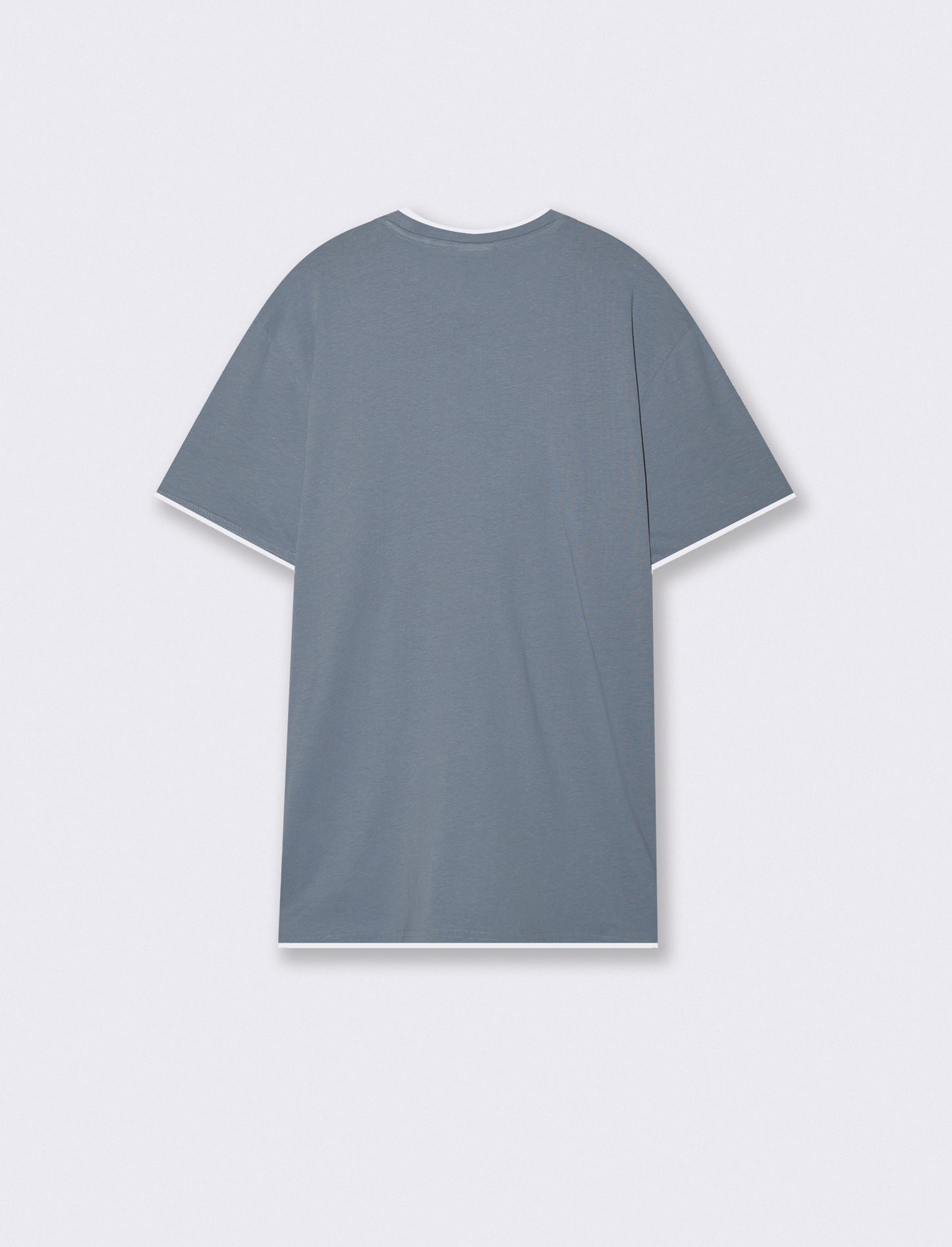 T-shirt cotone con orli a contrasto - CARTA DA ZUCCHERO