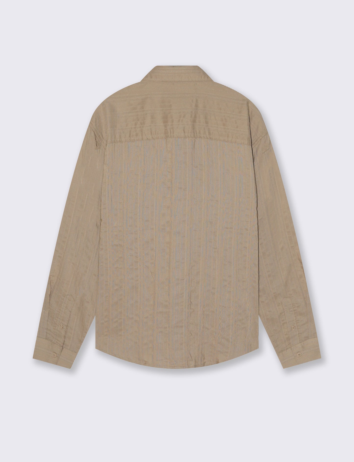 Jacquard Shirt Soft Fit Stripe Effect - Beige