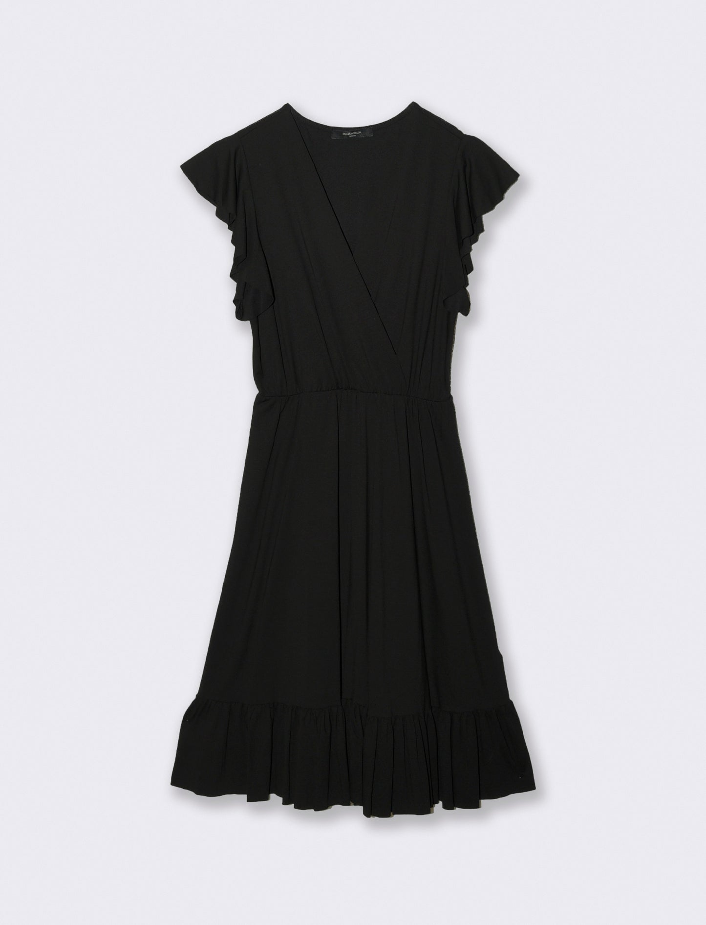 VESTITO LUNGO CON VOILANT - Nero