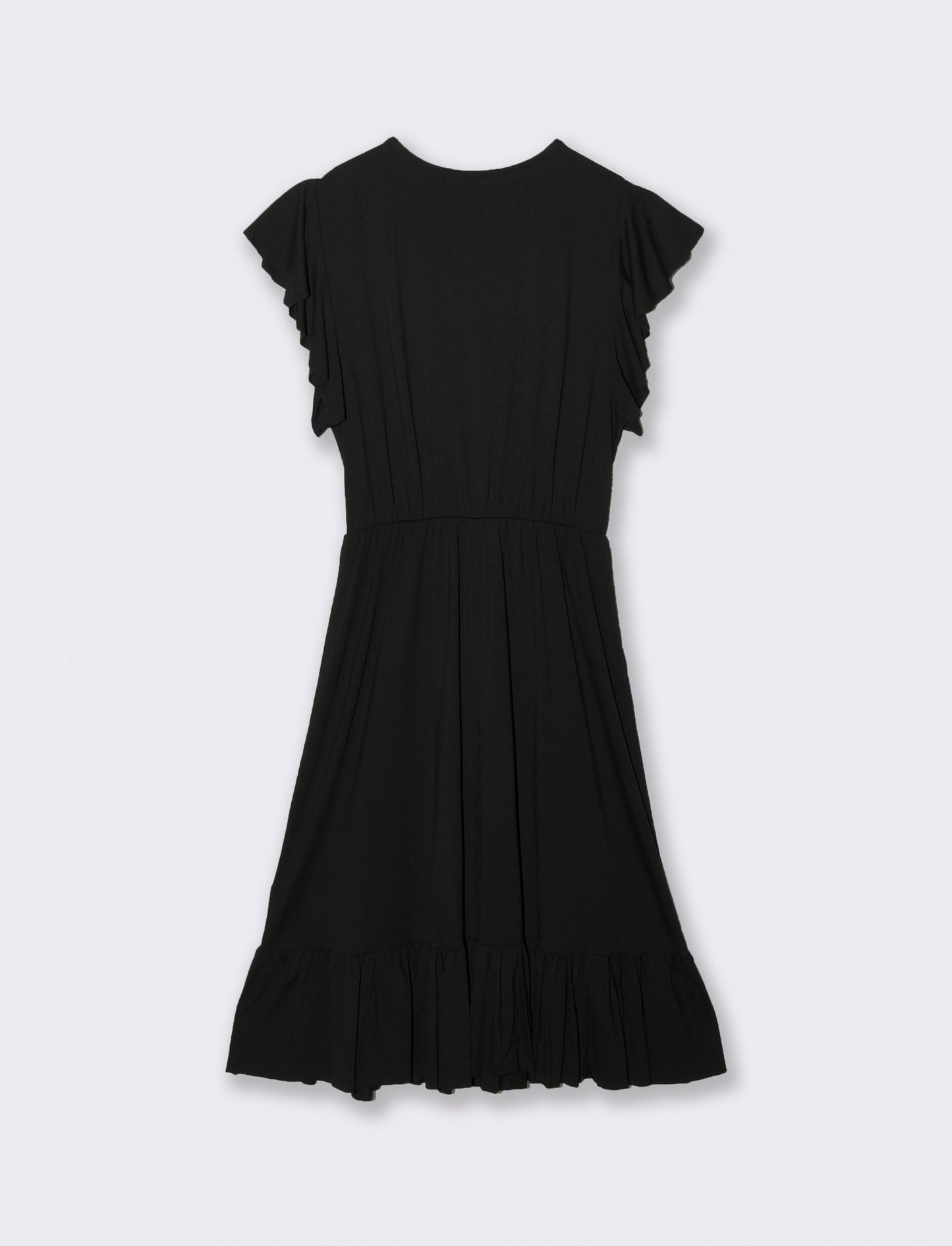 VESTITO LUNGO CON VOILANT - Nero