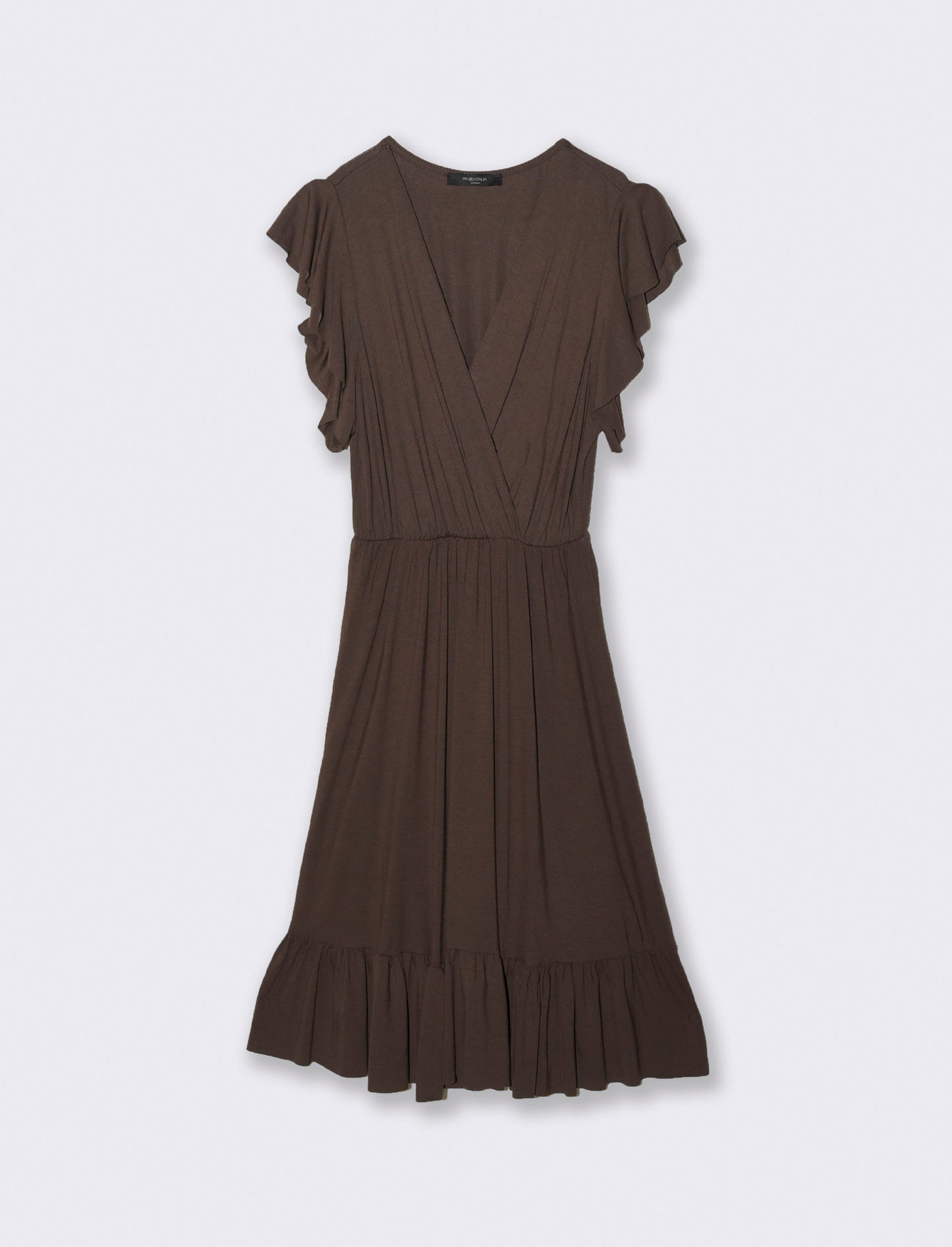 VESTITO LUNGO CON VOILANT - Moro