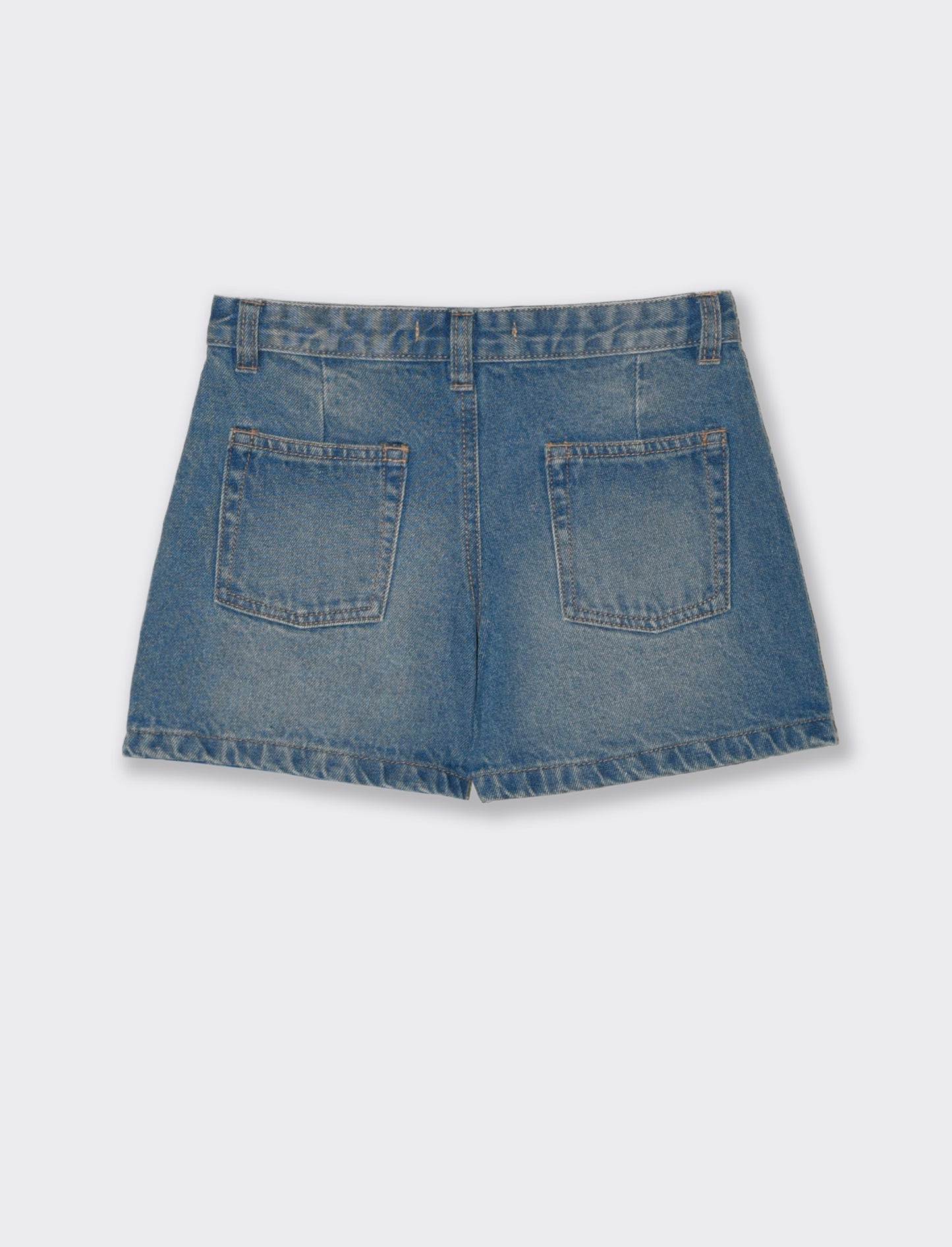 Short finta gonna in denim 100% cotone - Denim