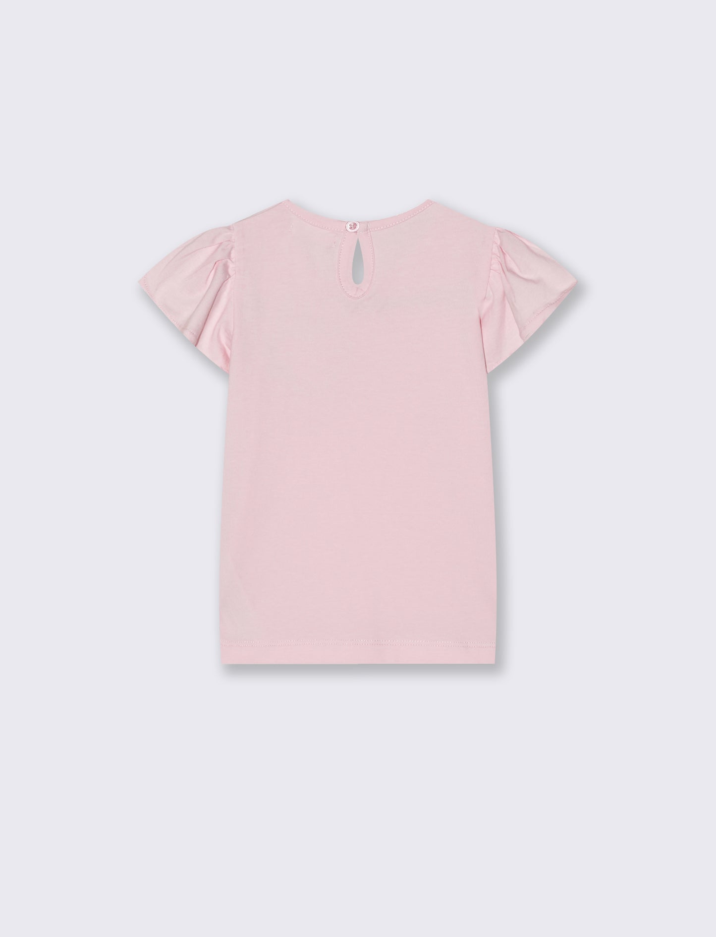 Chic t-shirt with wide sleeves and appliqué - Pink