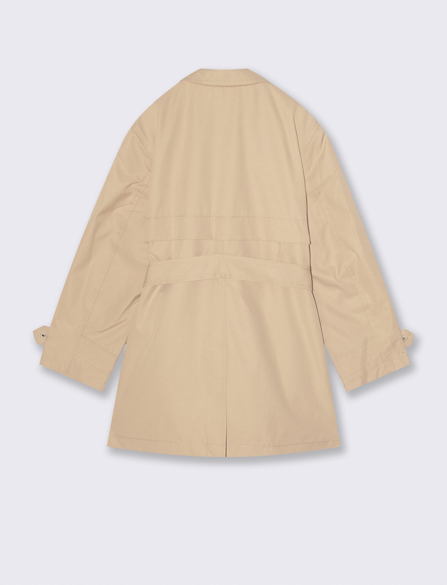 Trench doppiopetto sabbia con cintura bambina - Beige