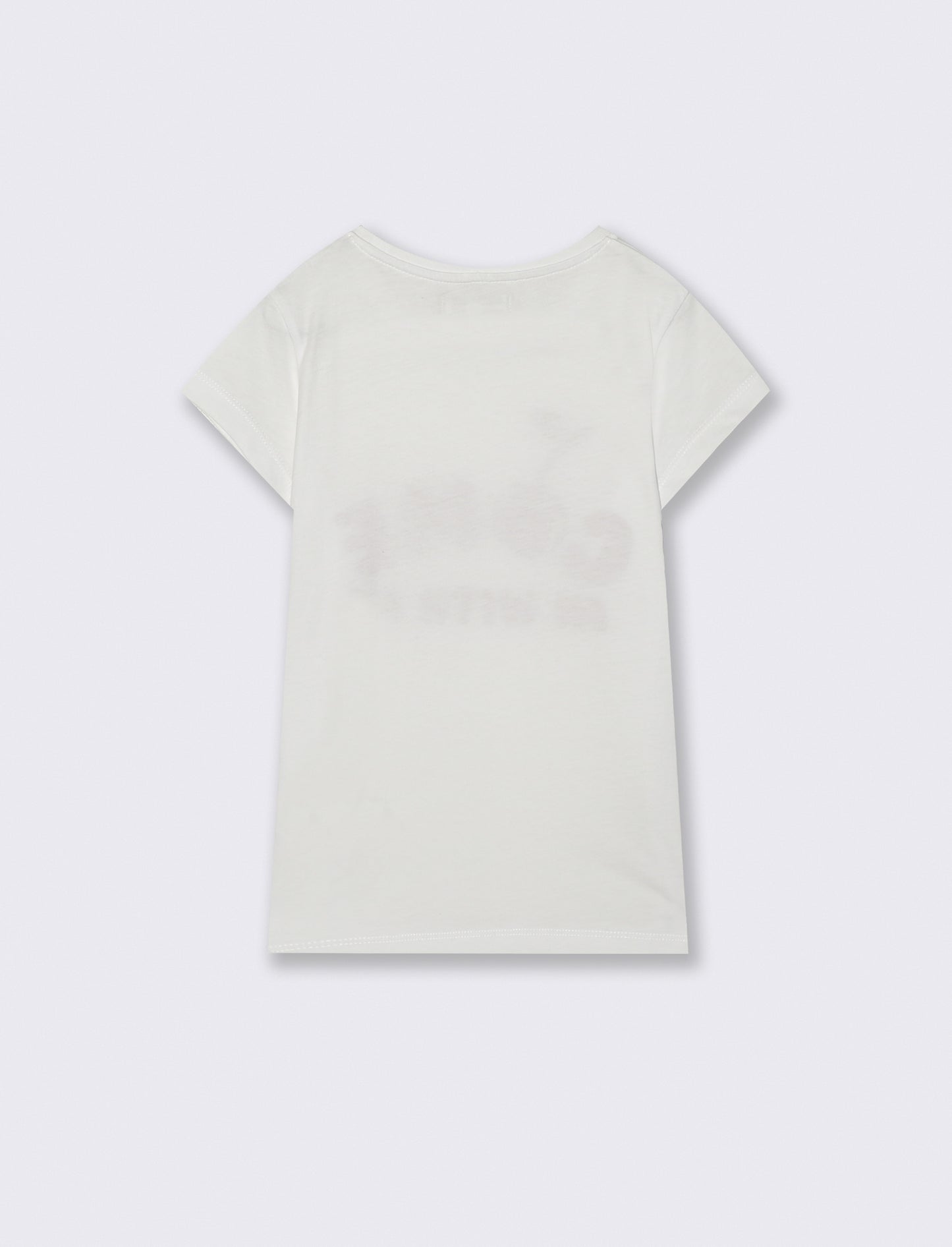 Summer T-shirt for girls with colorful print - White