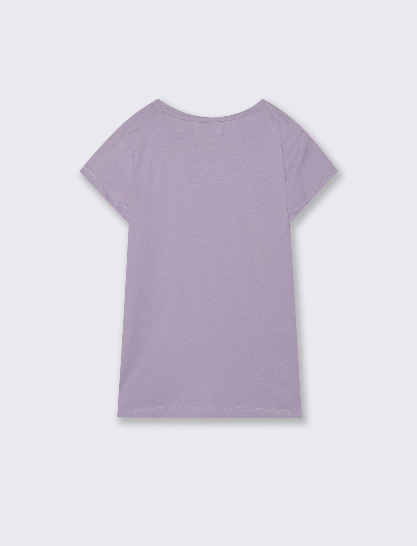 T-shirt estiva bambina con stampa colorata - Lilla