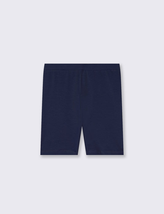 Leggings corti da bambina in cotone - Blu