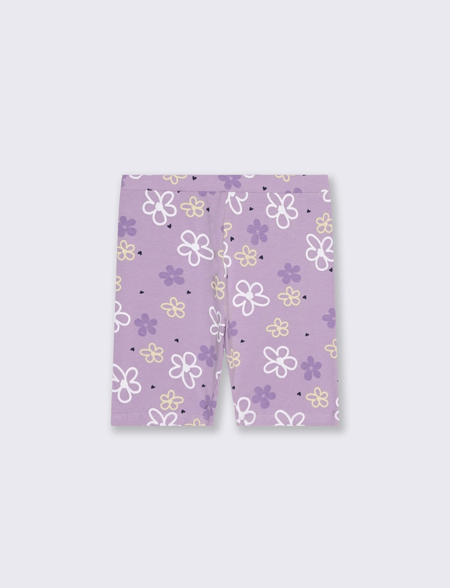 Cotton Short Leggings for Girls - Purple