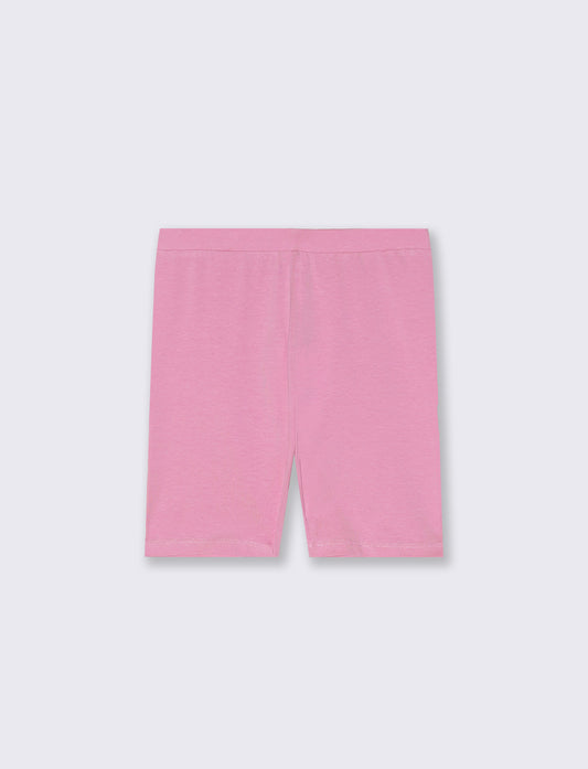 Leggings corti da bambina in cotone - Rosa
