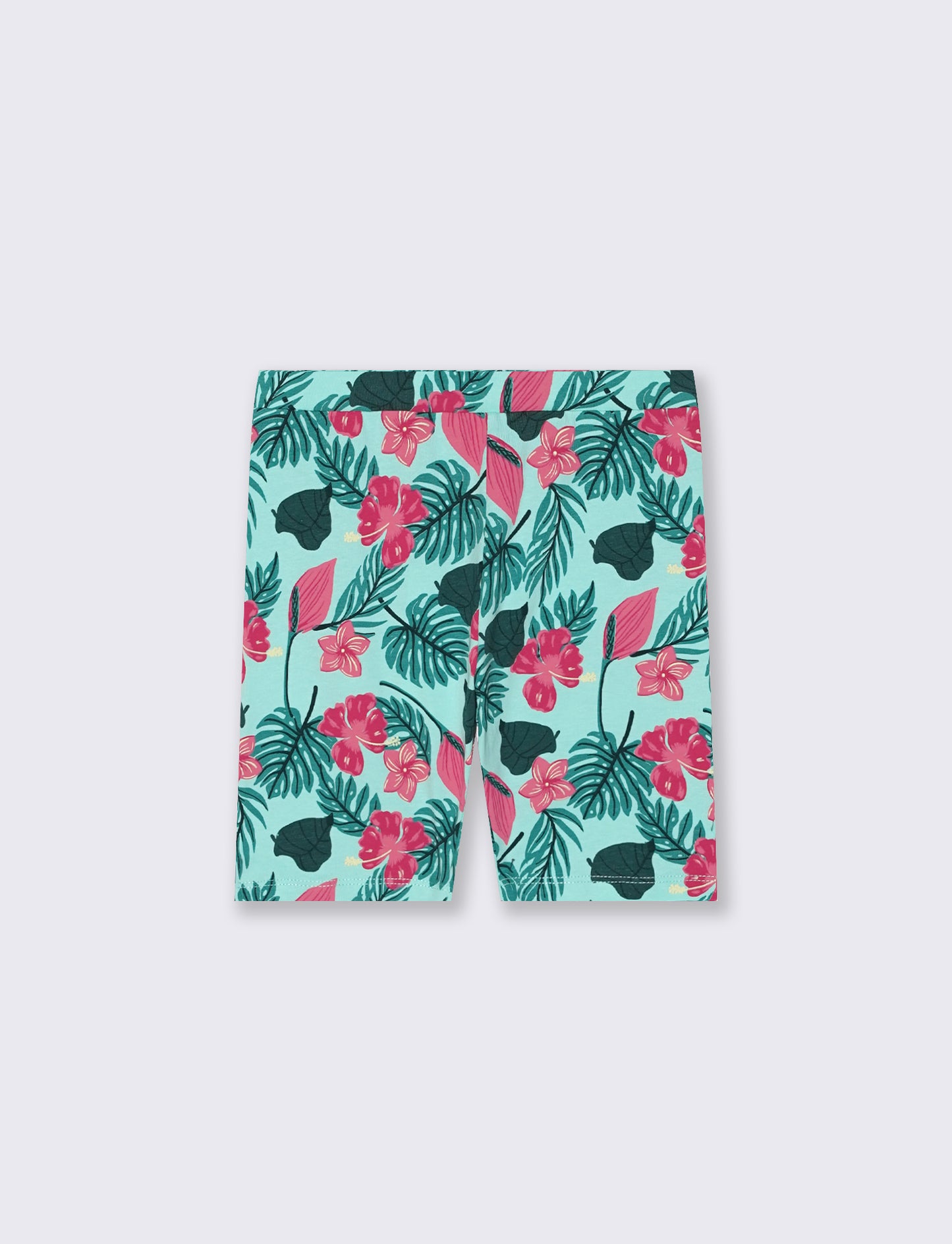 Cotton Short Leggings for Girls - Green