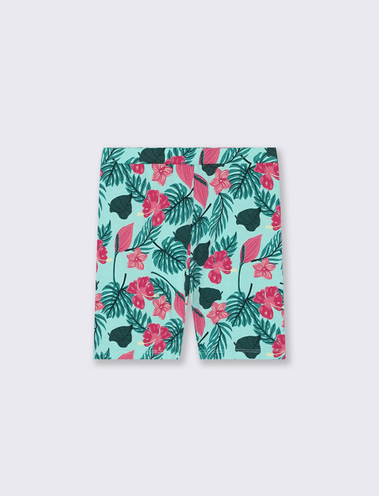 Leggings corti da bambina in cotone - Verde acqua