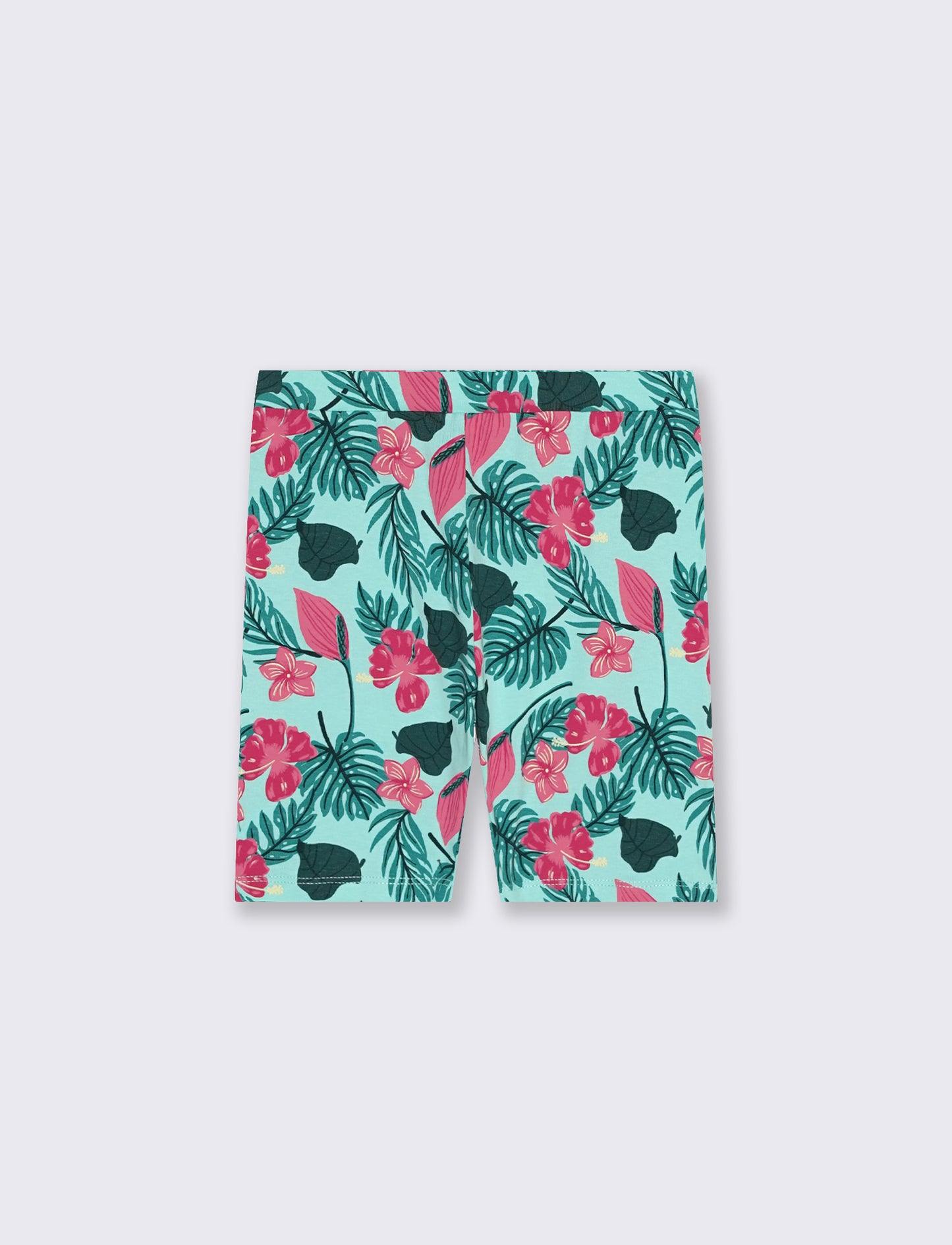 Cotton Short Leggings for Girls - Green