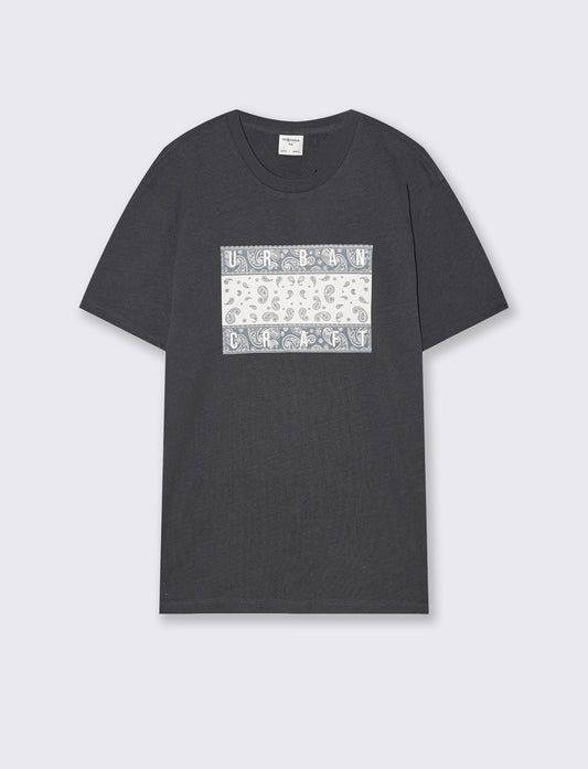 T-shirt in cotone con stampa paisley - Avion