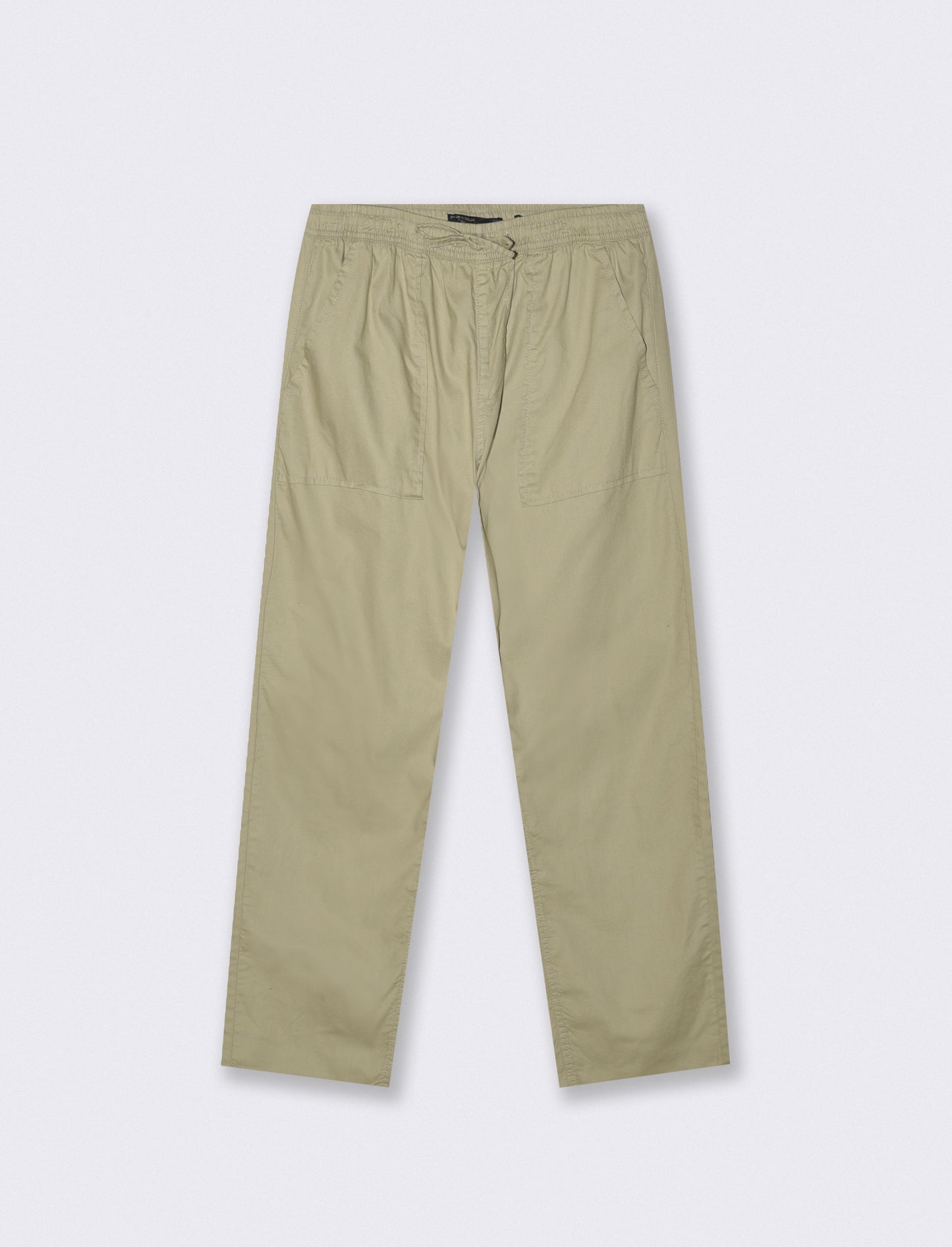 Pantalone in Cotone Regular Fit con Tasche - Grigio stone