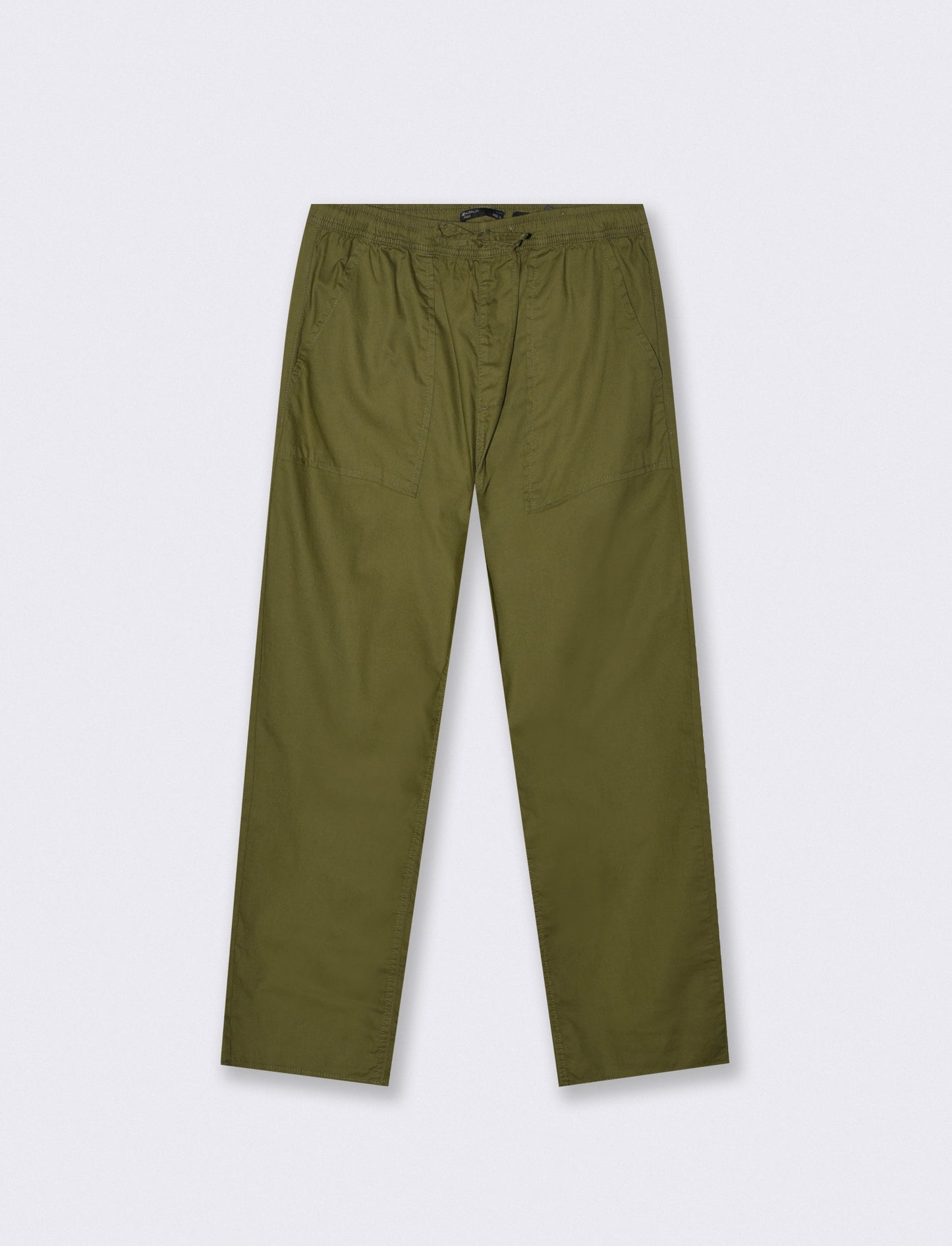 Pantalone in Cotone Regular Fit con Tasche - Verde oliva