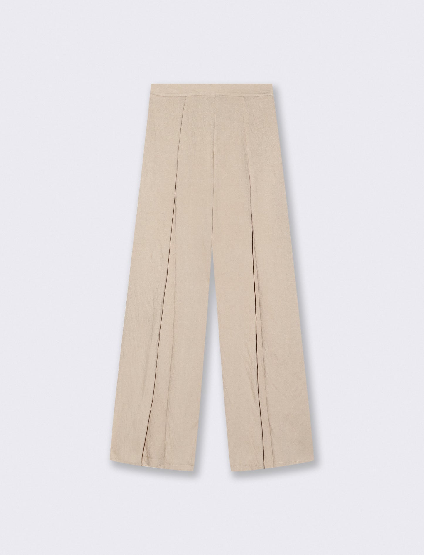 Pantalone palazzo con pences - Beige