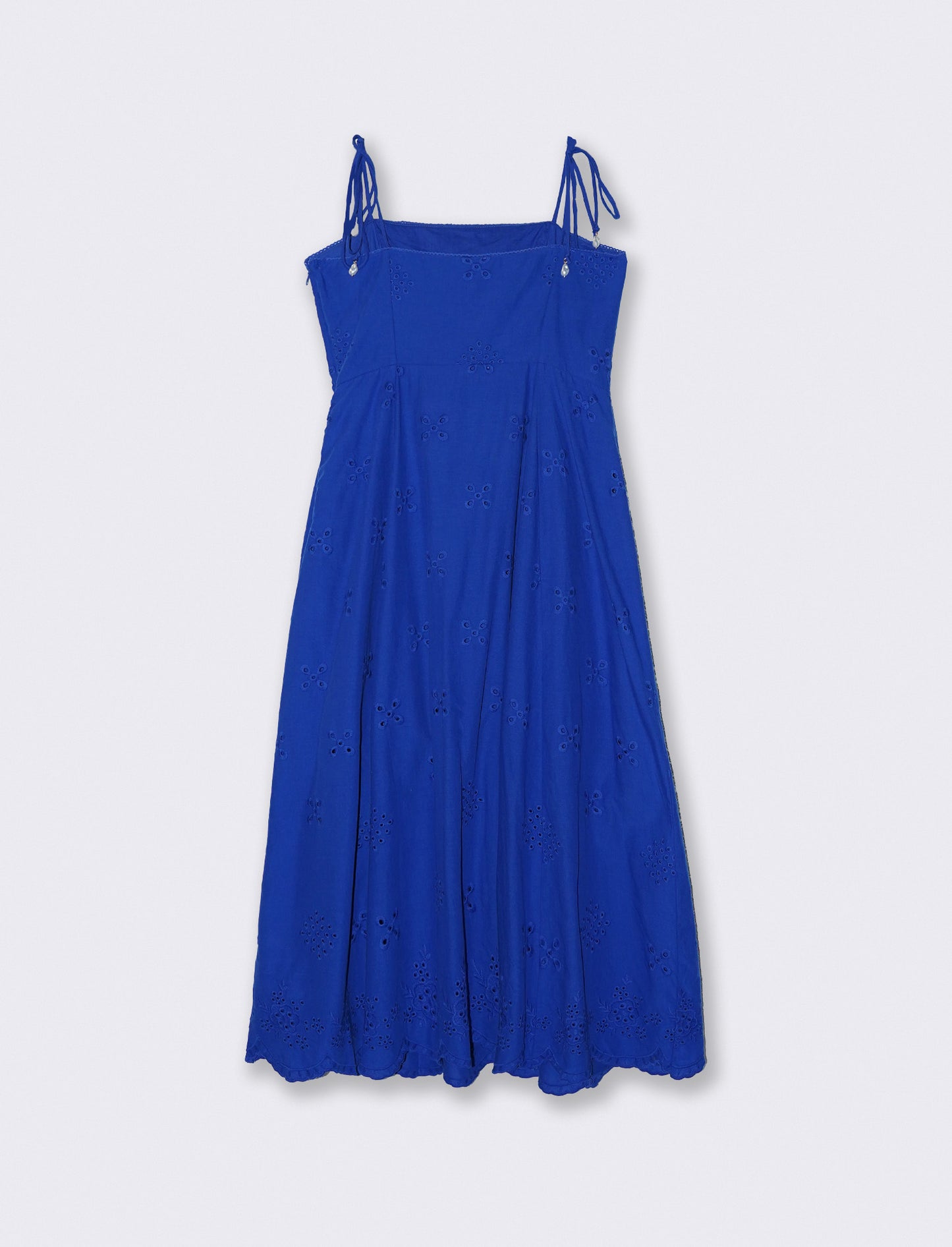Vestito Lungo in Cotone Sangallo Svasato - Royal