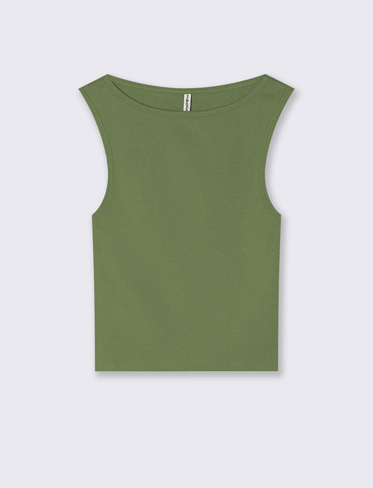Canotta a Coste con Scollo a Barca - Kaky 1