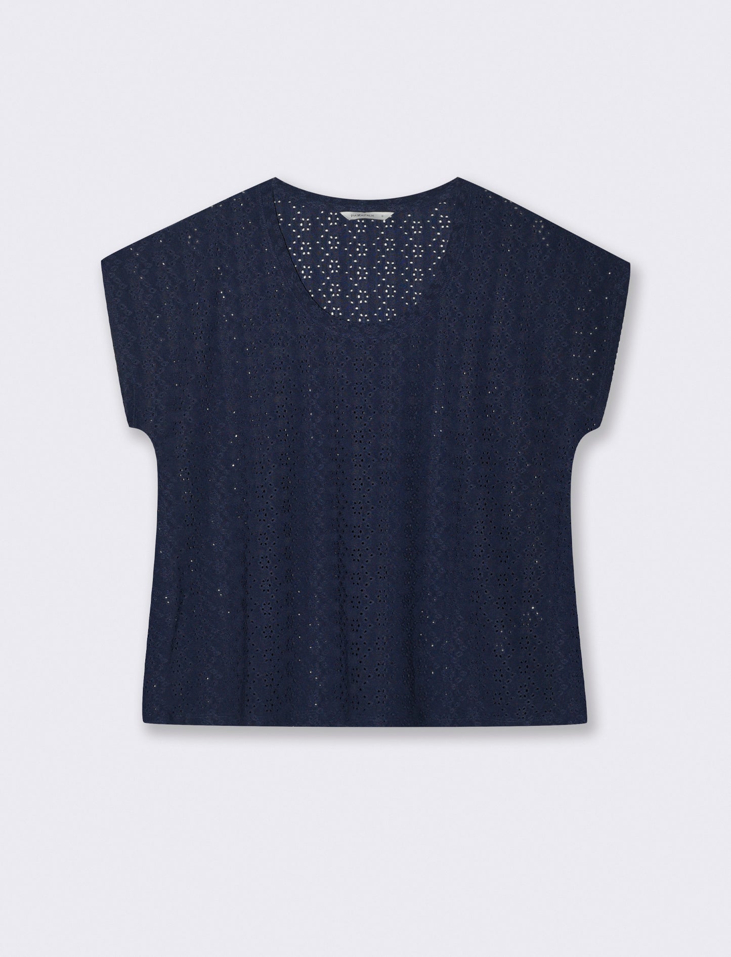 Introducing our short-sleeve T-shirt designed for women, featuring a classic crew neck that compleme - Blue