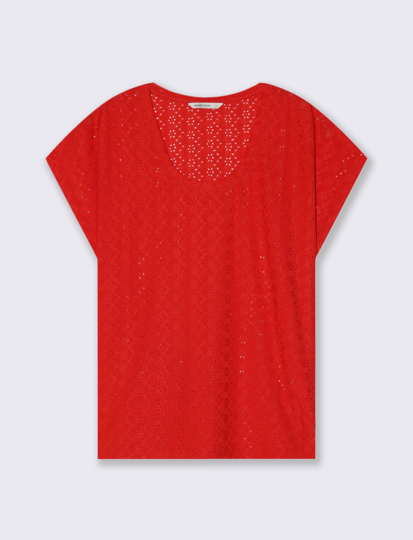 T-Shirt Girocollo a Maniche Corte Fit Morbido - Corallo