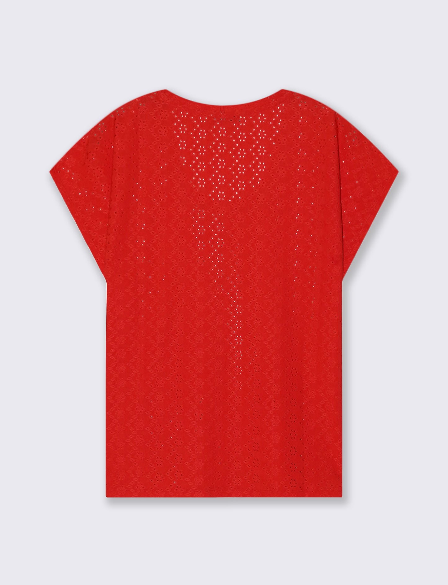 T-Shirt Girocollo a Maniche Corte Fit Morbido - Corallo