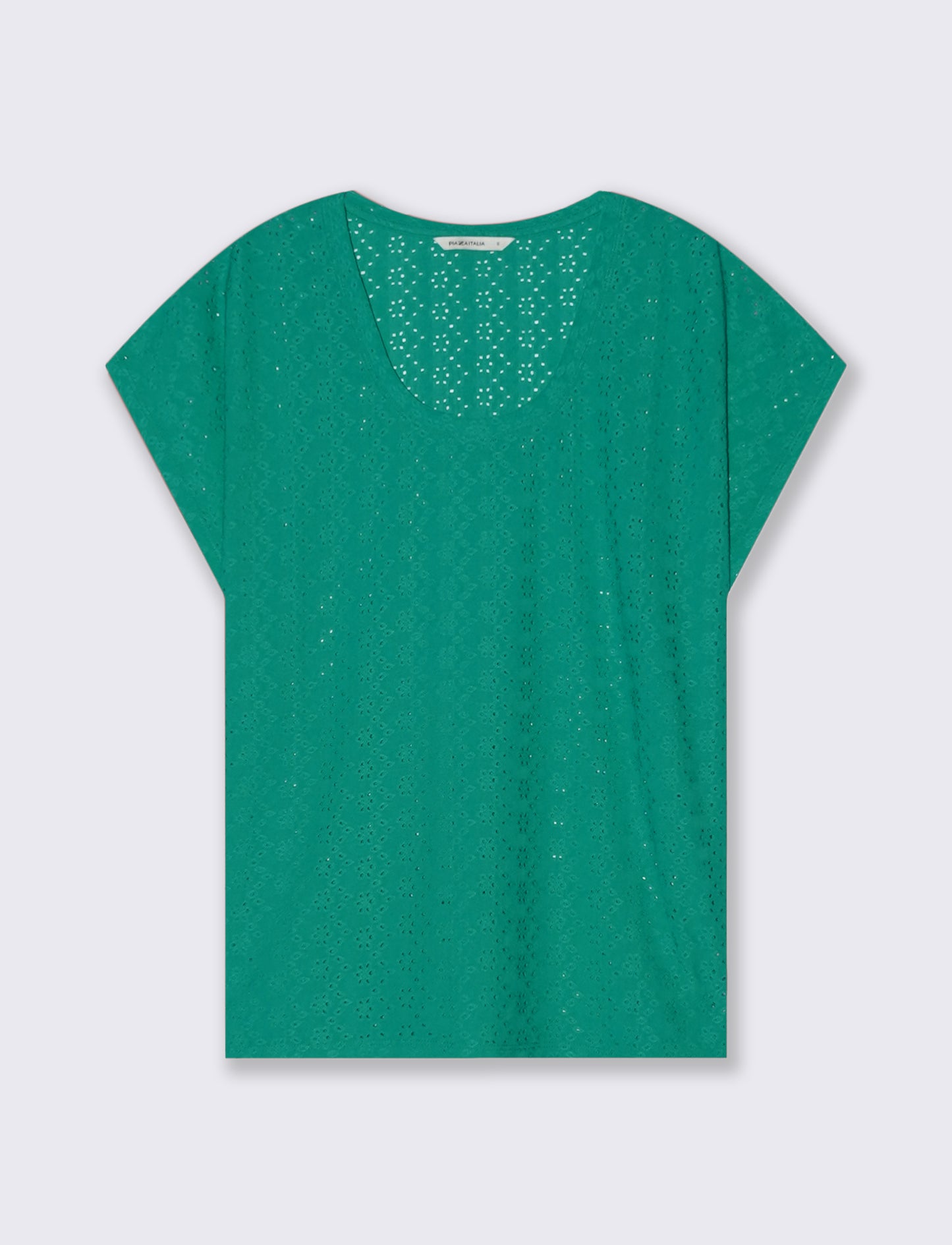 Introducing our short-sleeve T-shirt designed for women, featuring a classic crew neck that compleme - Green