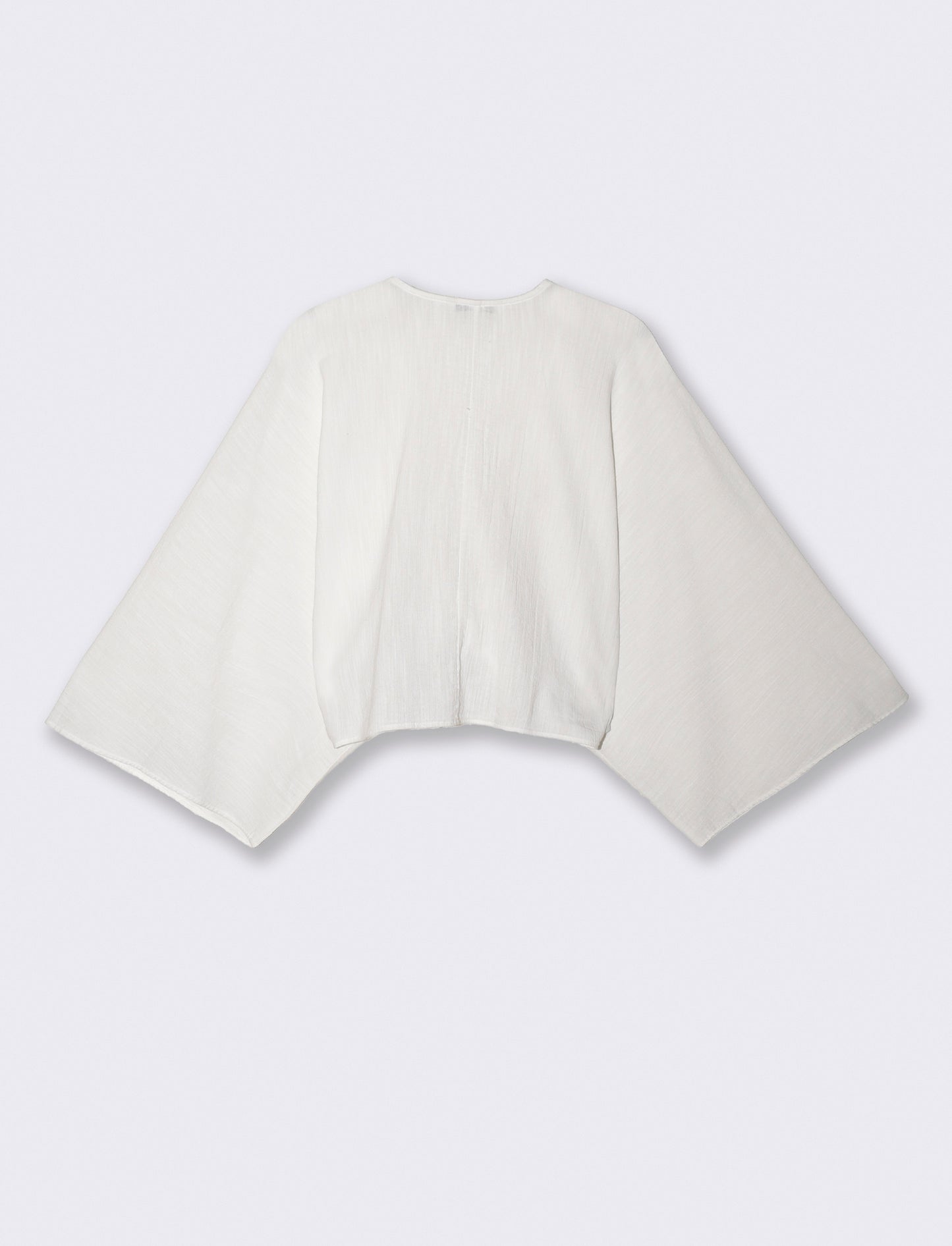 Casacca Kimono in Cotone con Nodo - Bianco