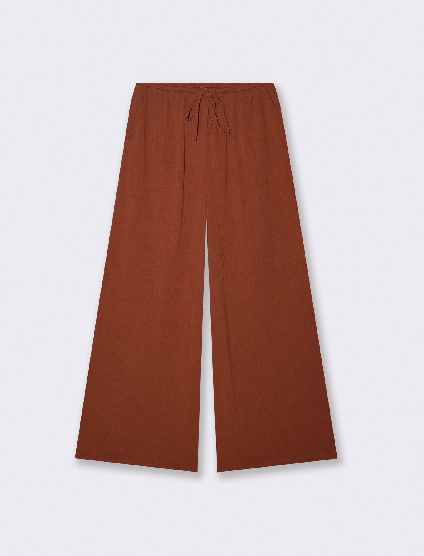 Introducing the perfect blend of comfort and style: wide-leg pants designed specifically for women. - Orange