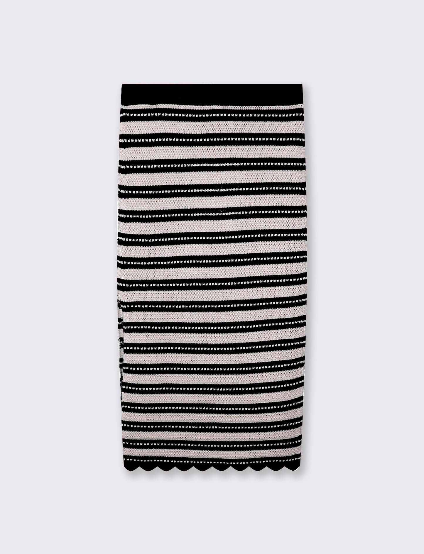Gonna lunga in crochet con elastico e spacco - var 1