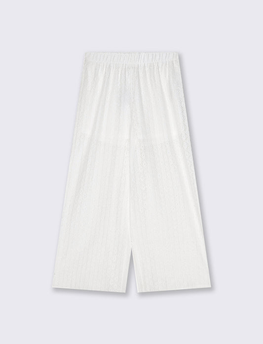Pantalone Lungo Foderato con Coulisse - Bianco