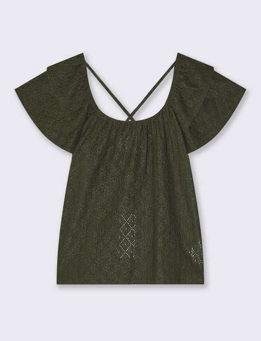 T-Shirt Raglan con Laccetti Retro - Kaky 1