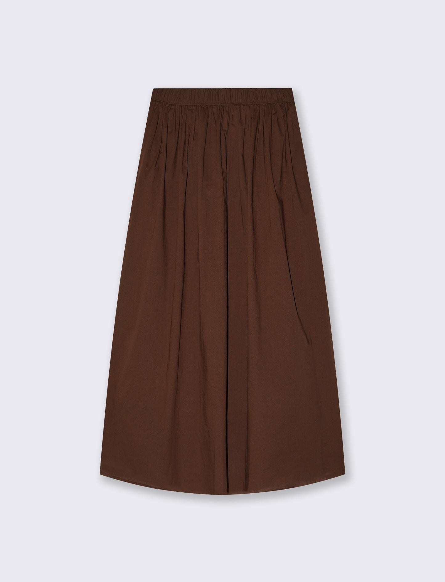 Introducing a long cotton skirt designed for ultimate comfort and style. This piece features a relax - Brown