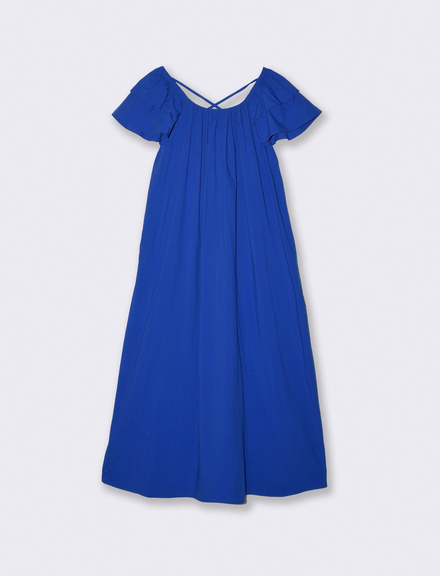 Vestito lungo svasato con scollo quadrato - Royal