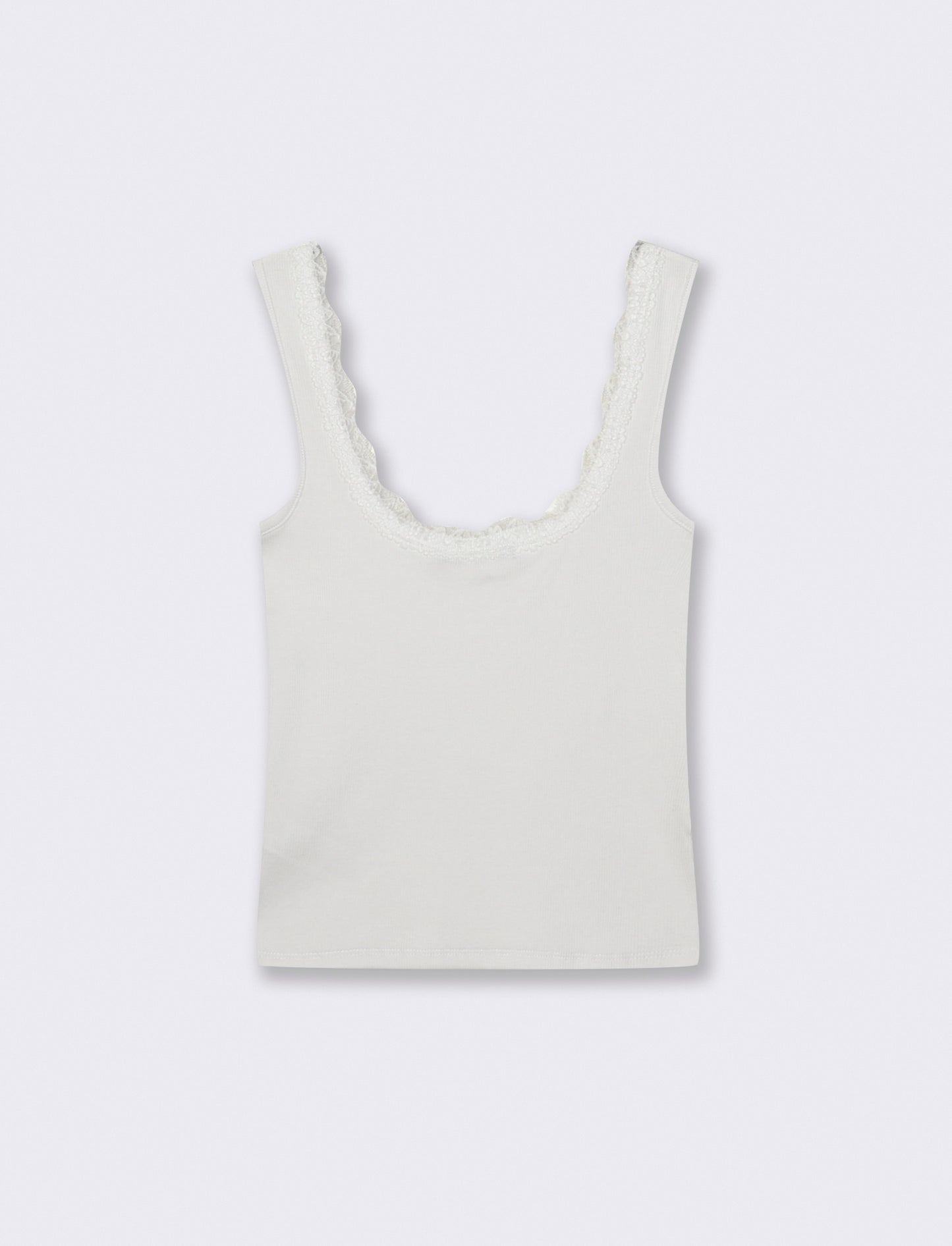 Top in cotone con scollo madonna e fiocco - Bianco