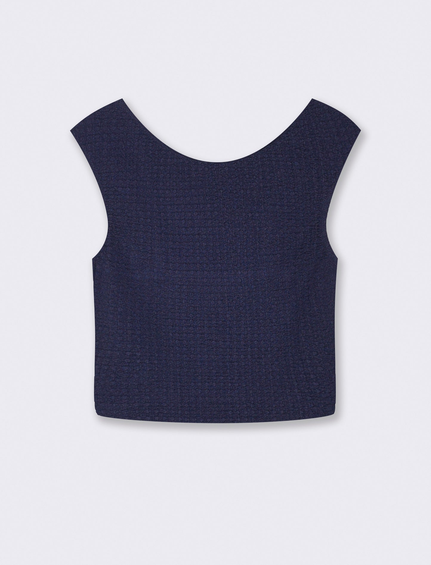 Top Smanicato Elasticizzato Slim fit - Blu