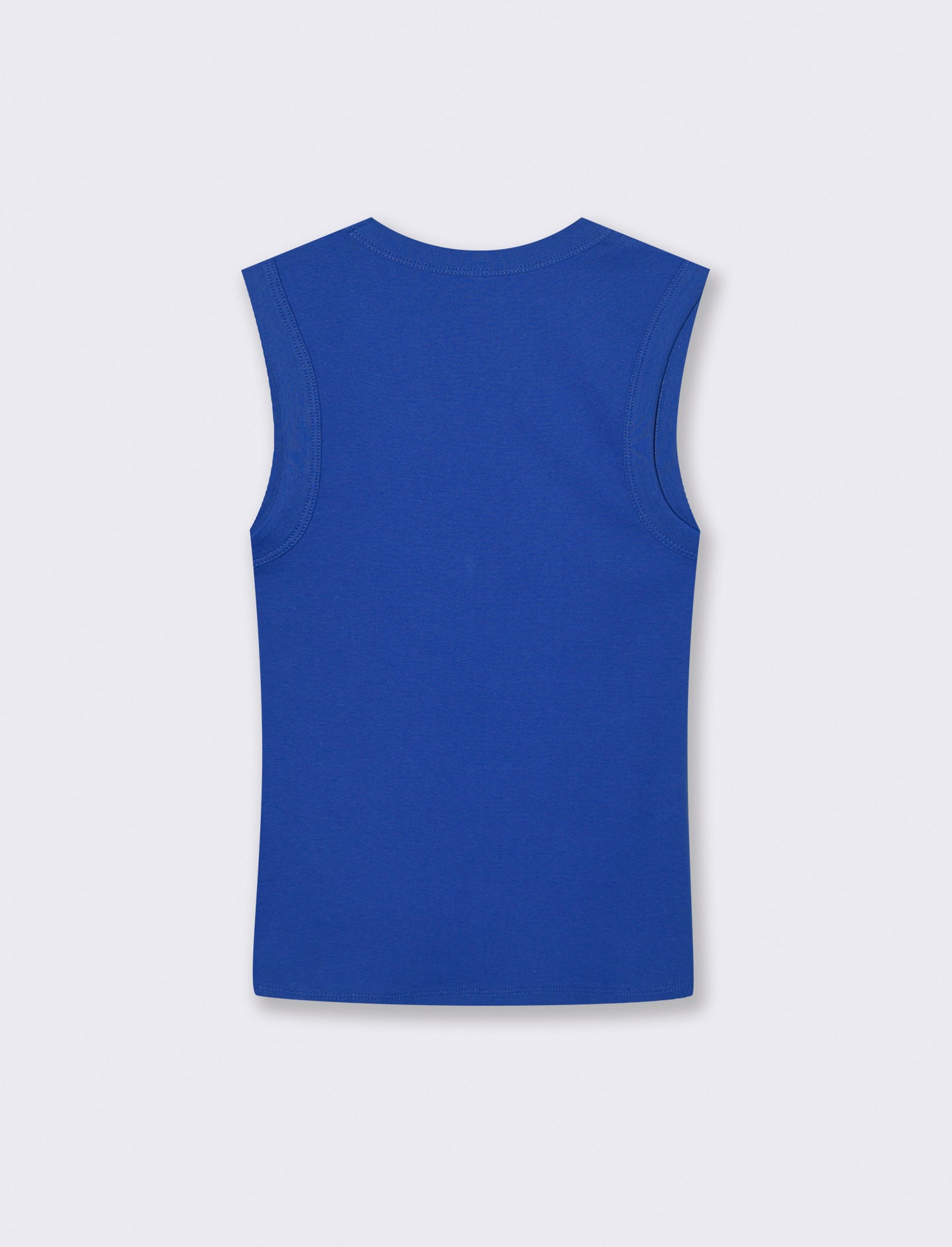 Basic Cotton Tank Top with V-Neck - 